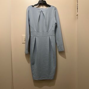 LEMAGE - 12 WOMANS LONG SLEEVE LIGHT BLUE ZIPPER AT BACK EUC